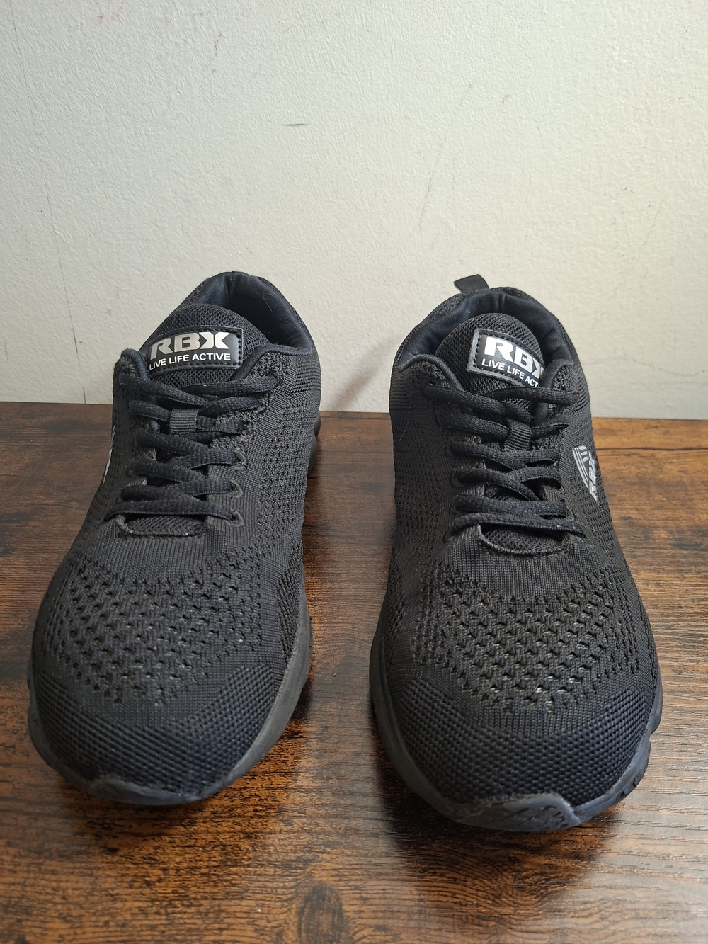 RBX Men’s Black Mesh Lightweight Sneakers Size 9.5 Athletic Casual Running Work